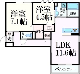 甲南山手駅 徒歩7分 2階の物件間取画像